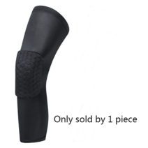 충돌 방지 무릎 패드 농구 보호대 압축 슬리브 벌집 폼 브레이스 피트니스 기어 배구 지원, 04 1PC Long Knee Black_03 M