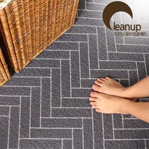 클린업 패턴코일매트 현관매트 베란다 발코니매트 발매트, 1개, 블랙줄눈-진회색헥사곤