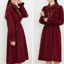 여자 원피스 카라 리본 가을 여성 하객 프릴 여성봄 반팔 나시 미니 봄신상 여성롱 셔츠