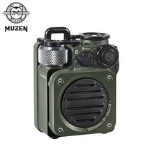 스피커 MUZEN와일드 미니 레트로 블루투스 50 무선 스피커 야외 방수 펑크 아트 생일 선물 크리에이티브 크리스마스 선물, Yello with Starp