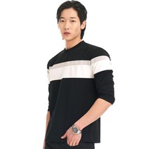 데이블랙 남성용 줄무늬 7부 티셔츠 DBL001101093P