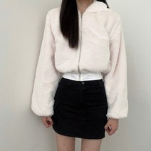 VANANA2 여성 아우터 데일리 꾸안꾸 심플 무지 캐주얼 보들보들 박시 기본템 보온성갑 포근 시보리 아방핏 후드 집업 2color