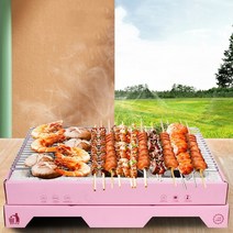 양꼬치 기계 고기굽는 닭고치 생선구이기 피크닉 홈 숯 오븐 야외 그릴 바베큐 휴대용 바, d l 대용량
