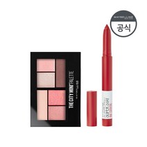 [메이블린] NEW 뉴욕시티팔레트+슈퍼스테이 립 크레용, 시티팔레트:맨하튼선셋 / 슈퍼크레용:45 허슬인힐스, 상세 설명 참조