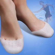 발가락캡 실리콘 마찰방지 1 쌍 발가락 보호대 젤 커버 소프트 패드 발레 신발 발 관리, white