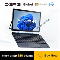 저렴한 노트북 인강 휴대용 학생 미니 경량 터치 스크린 Windows 11, 옵션 및 상세설명참조, 4GB 램 128GB SSD, 본체 + 키보드 + Pen