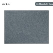 방음보드 흡음 차음 패드 TOUO-폴리에스터 방음 벽 패널 스튜디오 음향 흡수 6 개 어쿠스틱 트리트먼트, [01] Rectangle, [08] 35 Moonlight Grey, [02] 0.9cm High Density