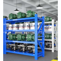 창고정리 물류 거치대 조립식앵글 중량랙 파레트랙, 100x40x200 4층 210KG 블루 서브