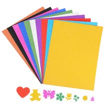 YIXINLYMY 글리터 시트 글리터 씰 커팅 시트 10색 세트 A4 약 210mm×297mm 컬러 씰 페이퍼 커팅 시트 자유롭게 잘라 수예 재료