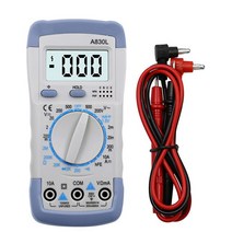 휴대용 포켓 전기 전압 저항 전류 멀티 미터 측정기 테스터 검전기 AC/DC 750/1000V DT-830B 분석 악기 10A Amp 볼트 LCD 디스플레이 자동 범위 디지털 전압, 08 Blue White