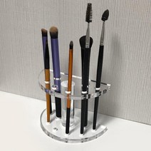 화장대 정리 반원 아크릴 펜슬 브러쉬 꽂이 뷰티소품 촬영용 휴대용, 1개, 상세페이지참조