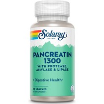 Solaray Pancreatin 1300mg 솔라레이 판크레아틴 췌장효소 1300mg 90정 4팩