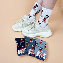 미키마우스 정품 스트릿 패션 양말 중목 긴양말 4종