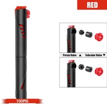 자전거 펌프 휴대용 미니 바람 축구공바람넣기 무선 공기 주입기 발 타이어 에어 바이킹 핸드 팽창기 밸브 볼 니들 호스 액세서리, 098 레드