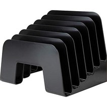 1InTheOffice Plastic Incline Desktop File Sorter 6 Compartments Black null, 1, 기타