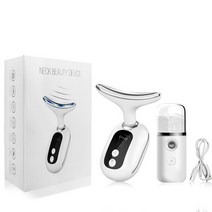 EMS 목 얼굴 리프팅 마사지기 주름 이중 턱 제거제 LED 광자 치료 피부 탄력 장치, 02 White add Spray, 02 White add Spray