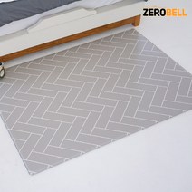 제로벨 PVC 양면 놀이방매트 소형 140x100cm 12T 유아 어린이 층간소음 매트, 양면 헤링본 그레이