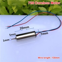 소형DC모터1PCS Mini 720 Coreless Motor Electric DC 3V 3.7V High Speed NdFeB Strong Magnetic Small Dr, 02 1pcs WhiteBlack wire