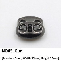 금속 스토퍼 스프링 토글 걸쇠 1 개 스톱 드로스트링 로프 코드 잠금 끈 수하물 의류 배낭 텐트, NO.5-Gun