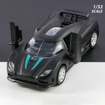 다이캐스트자동차 자동차다이캐스트 자동차피규어 자동차 모형 굿즈 1:32 Koenigsegg 아제라 슈퍼카 합금, 05 Black