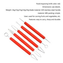 도자기 도구 폴리머 클레이 모델링 왁스 조각 스테인레스 스틸 5 개세트