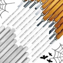 전기 조각칼 나무 손잡이 조각 치즐 메스 도구 세트 커터 칼 손 키트 12