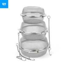 힘찬쇼핑_ 멸치 다시물 차 등 각종 재료의 육수를 우려낼 때 사용하기 좋은 스텐 멸치 다시통 소 중 대 멸치다시통 국물내기채반