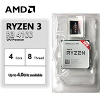 파워딜 AMD-라이젠 3 4100 CPU 프로세서 3.8 GHz 4 코어 8 스레드 100-000000510 65W 소켓 AM4, 한개옵션0