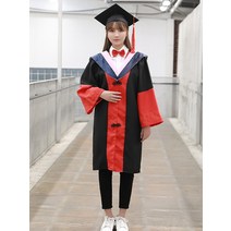 졸업 사진 학사모 가운 석사 학사 학위 교장 박사 복 레드 어린이, L 170cm--178cm
