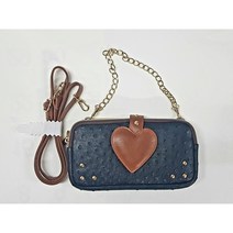 가을시즌 오스트리치 타조무늬 네이비 크로스백