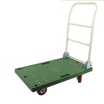 유니산업 접이식 이동식 대차 카트 구르마 구루마 달리 끌차 핸드카 엘카 운반대차 택배, 그린(일반PVC판), 폴딩대차(중형 750X450) - 손잡이O, 일반(PVC)바퀴, 1개