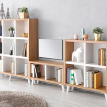 책장선반 책장수납함 거실서재 H6213 D 세트 6colors 책꽂이 공간분리 틈새, 아카시아화이트