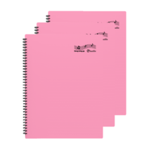 플랜파일 A4 악보화일 양면메모 360도회전가능 20매 30매 40매 50매, 30p 3개입, 분홍