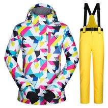 스포츠 바람막이 방수 보온 여성 스키복세트