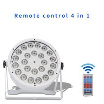 디제잉기계 디제잉장비 홈레코딩 4 개 무선 원격 제어 24x12W RGBW 1 LED 파 라이트 DMX 댄스 스튜디오 클럽 DJ 디스코 무대 조명, 04 White-Remote, AU 플러그