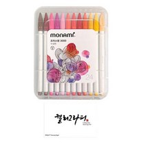모나미 프러스 수성펜 3000 24종 + 캘리그라피 패드 60p 세트, 혼합, 2세트