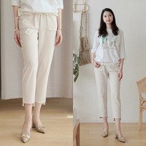 P91261 쿨신상 사각포켓 언발 배기밴딩팬츠/엄마옷