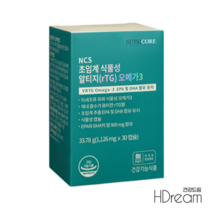 뉴트리코어 초임계 식물성 캡슐 알티지 rTG 오메가 3 부모님 선물 HD 오메가3영양제, 초임계 식물성 RTG 오메가3 30캡슐