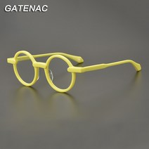 일본 안경테 Gatenac빈티지 아세테이트 레트로 라운드 처방 근시 가벼운 A028