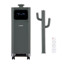 NEW 까르페 복합식 나무 가습기 PRO 쿠오레 UV+안심살균 대용량 무드등 타워형 굴뚝 가습기 17L(전용 무선리모컨 증정), NEW 복합식가습기 PRO - 그레이