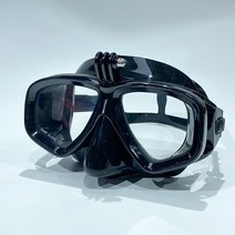 스킨스쿠버장비 전문 수중 다이빙 마스크 스쿠버 다이빙 고글은 gopro 소형 스포츠 카메라 전체 건조 다이빙 안경에 적합합니다., 검은색, 검은색