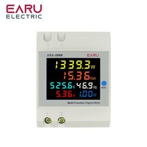 전기계량기 전력양계 전력량Din Rail 디지털 전압계 전류 전력 전기 에너지 kWh 미터 주파수 볼트 앰프 모, 01 Built-in CT_02 AC 250-450V