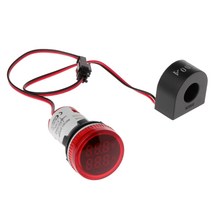 디지털 전압 미터 전류계 22mm 라운드 AC 50-500V 0-100A 교체 가능한 신뢰할 수 있습니다., 빨간색