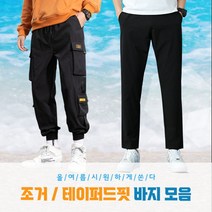 여름 인생 바지 모음 작업복 쿨링 밴딩 테이퍼드 쿨 팬츠 조거