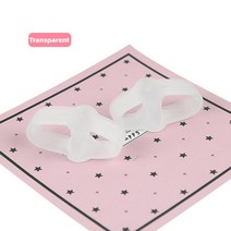 2pieces1 pair 젤 발가락 분리기 교정기 보호대 패드 실리콘 직선기 엄지 외반 조절기 통증 완화 발 관리 도구, 투명한