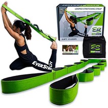 EverStretch 루프가있는 비 탄성 스트레치 밴드 - 스포츠 물리 치료 및 무릎 관절 대체 수술에서 회복하기 위해 루프 스트레치 밴드 프리미엄 스트레치 밴드로 자유롭게 움직입니다.