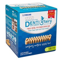 포켄스 덴티페어리 디스펜서+포켓간식 10종 증정 덴탈껌, 1개, 덴티페어리 124p SS사이즈(초소형견)