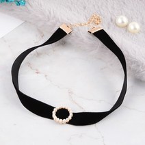 일호장신구 링 진주 스웨이드 초커 초커목걸이 보관 파우치증정