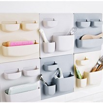 내맘대로 다용도 셀프DIY선반 필수소지품 사무용품 세면용품 등 원하는 위치에 형태로 수납, 화이트