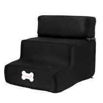 강아지런닝머신 고양이런닝머신애완 동물 램프 사다리 작은 단계 계단 개와 고양이 3 이동식 비 슬립 등반, 01 Black